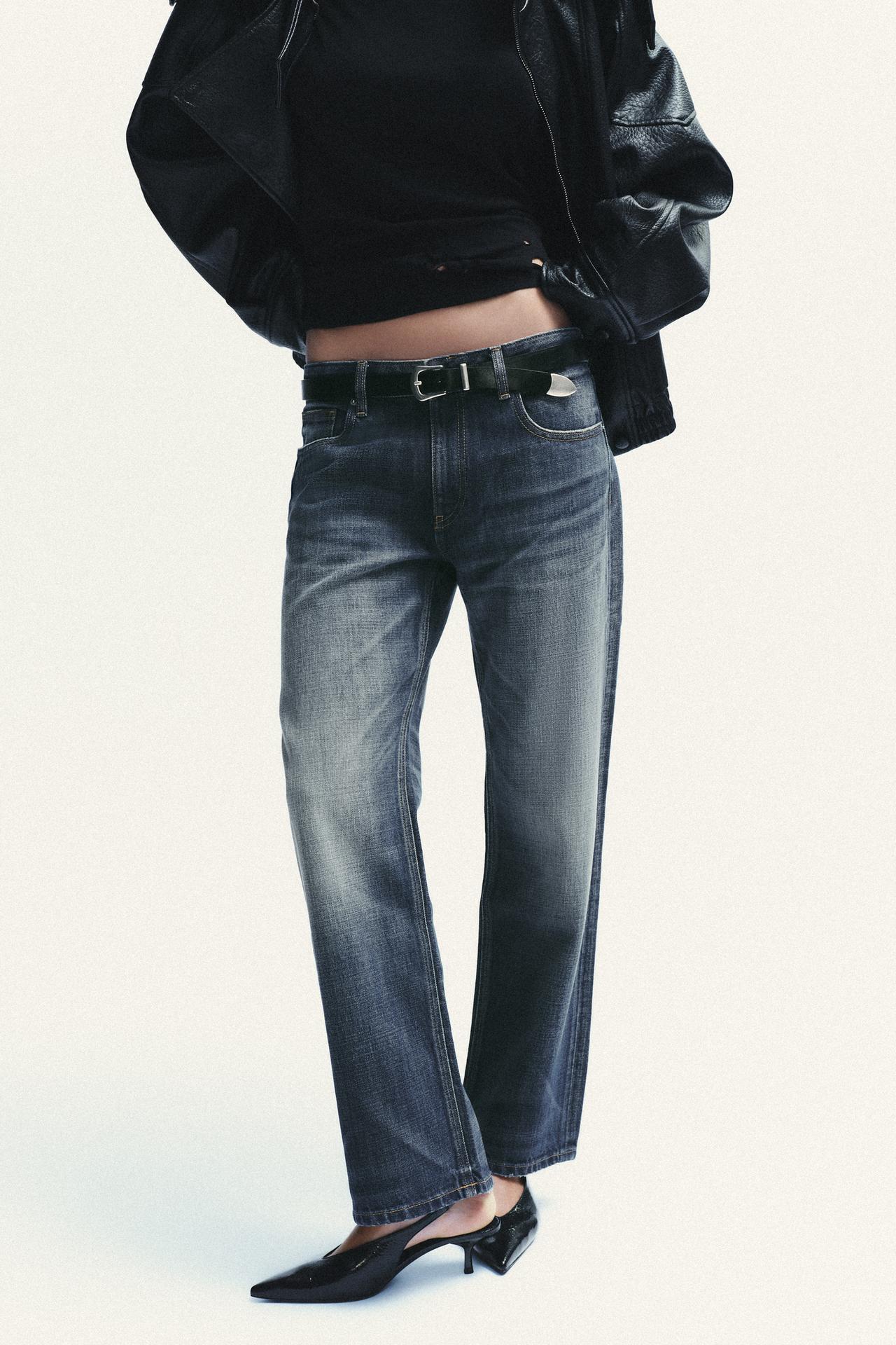 TRF MID-RISE STRAIGHT CROP JEANS