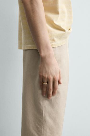 METAL STONE RING - Gold by Zara - Image 0