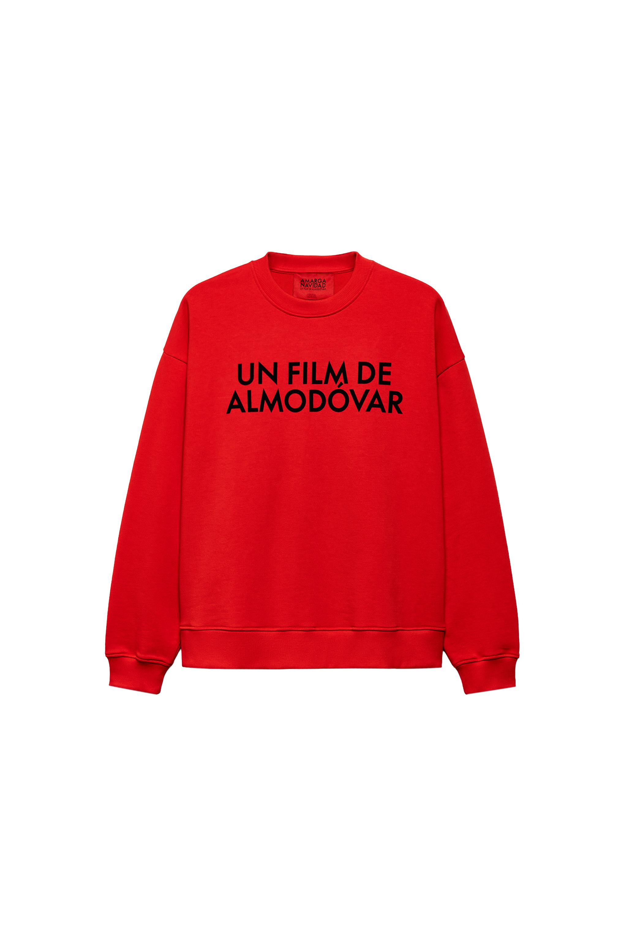 ⚠️ZARAページ⚠️ ALMODÓVAR TEXT SWEATSHIRT - Red | ZARA United States