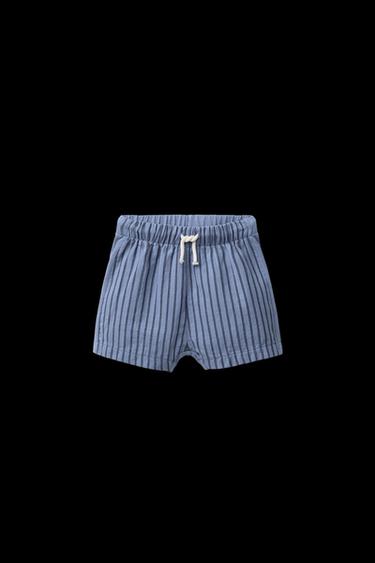 BERMUDA STRAIGHT COMBINADA RAYAS - Azul de Zara - Imagen 0