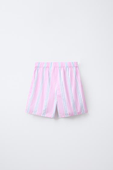 6-14 YEARS/STRIPED SHIRT AND BERMUDA PYJAMAS - Pink by Zara - Image 4