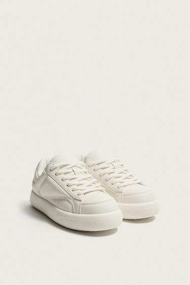 ZAPATILLA ACOLCHADA - Blanco Hueso de Zara