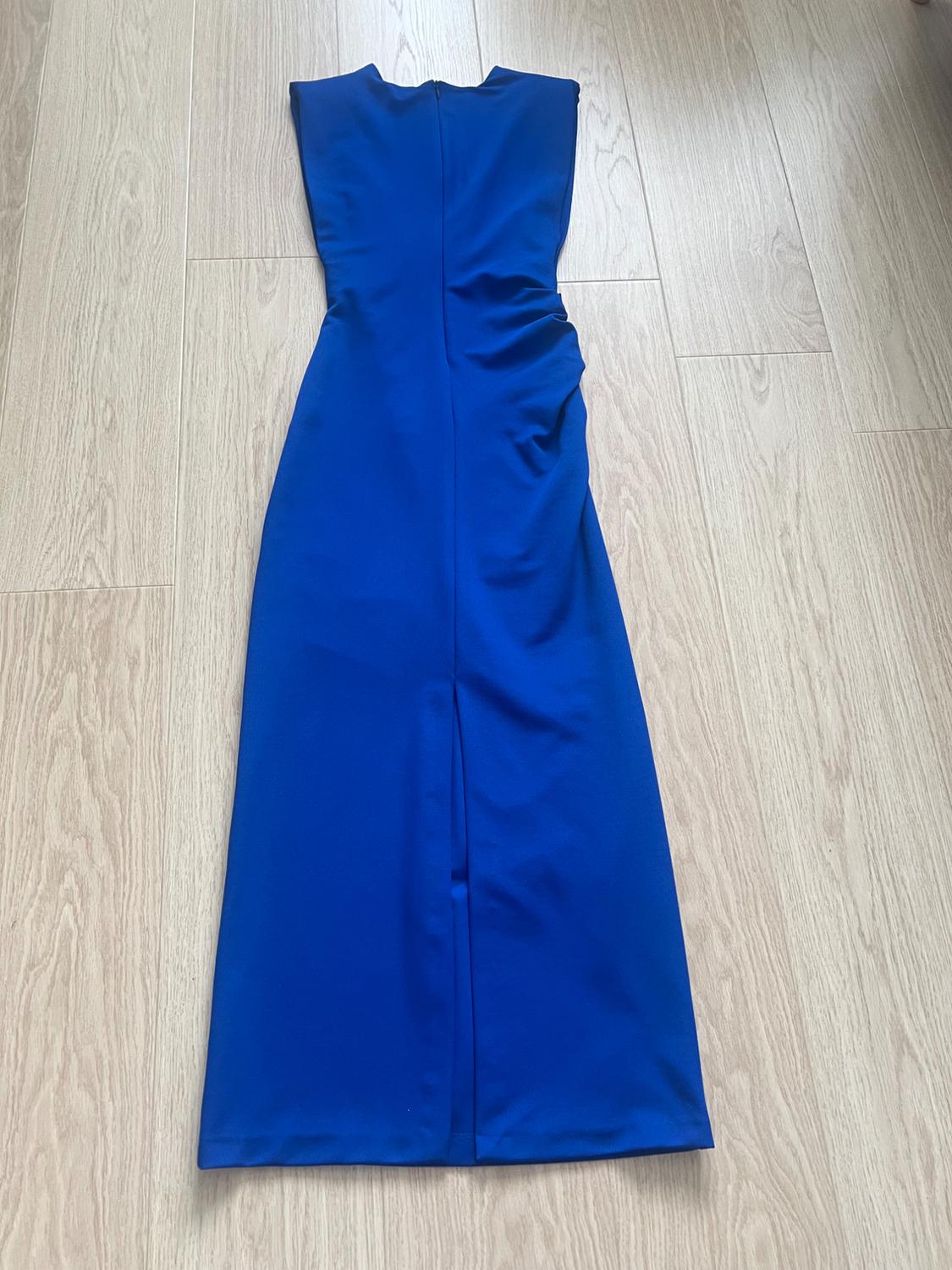 COBALT BLUE FITTED SLEEVELESS DRESS - Image 4