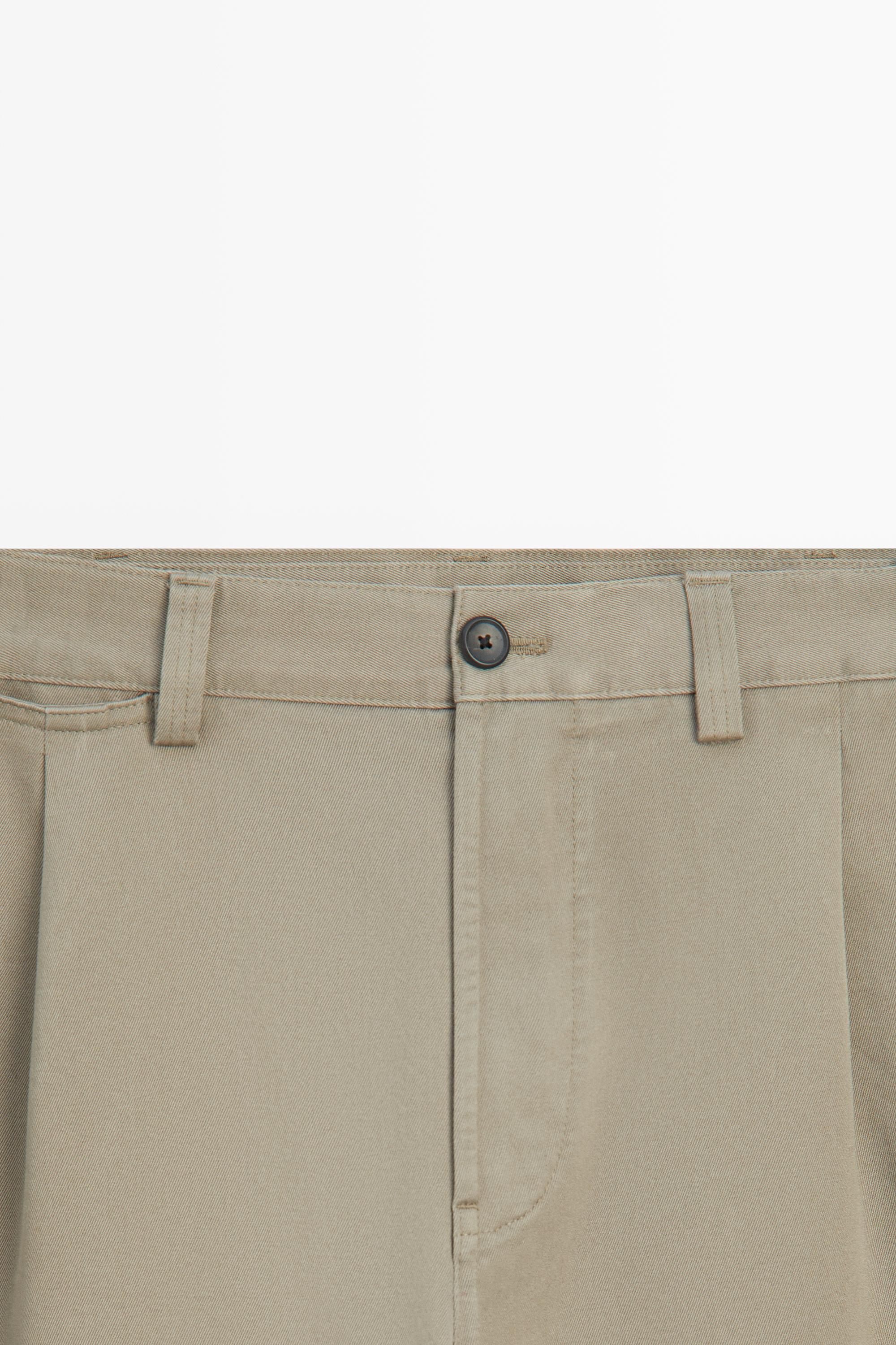 Relaxed fit pants with dart detail