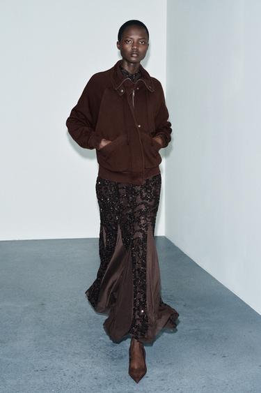 WASHED EFFECT FLEECE JACKET - Brown by Zara