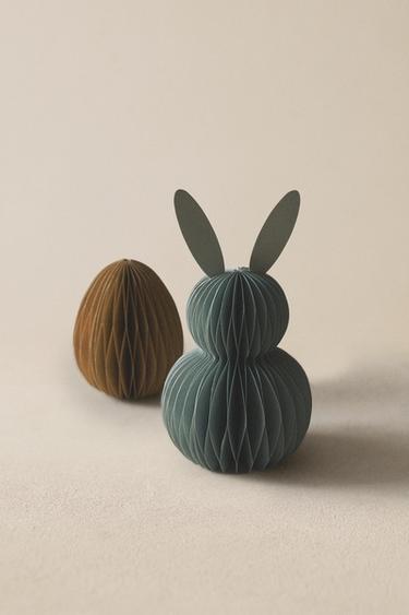 LOT D'ORNEMENTS DÉCORATIFS EN PAPIER PÂQUES (LOT DE 2) - Crème de Zara