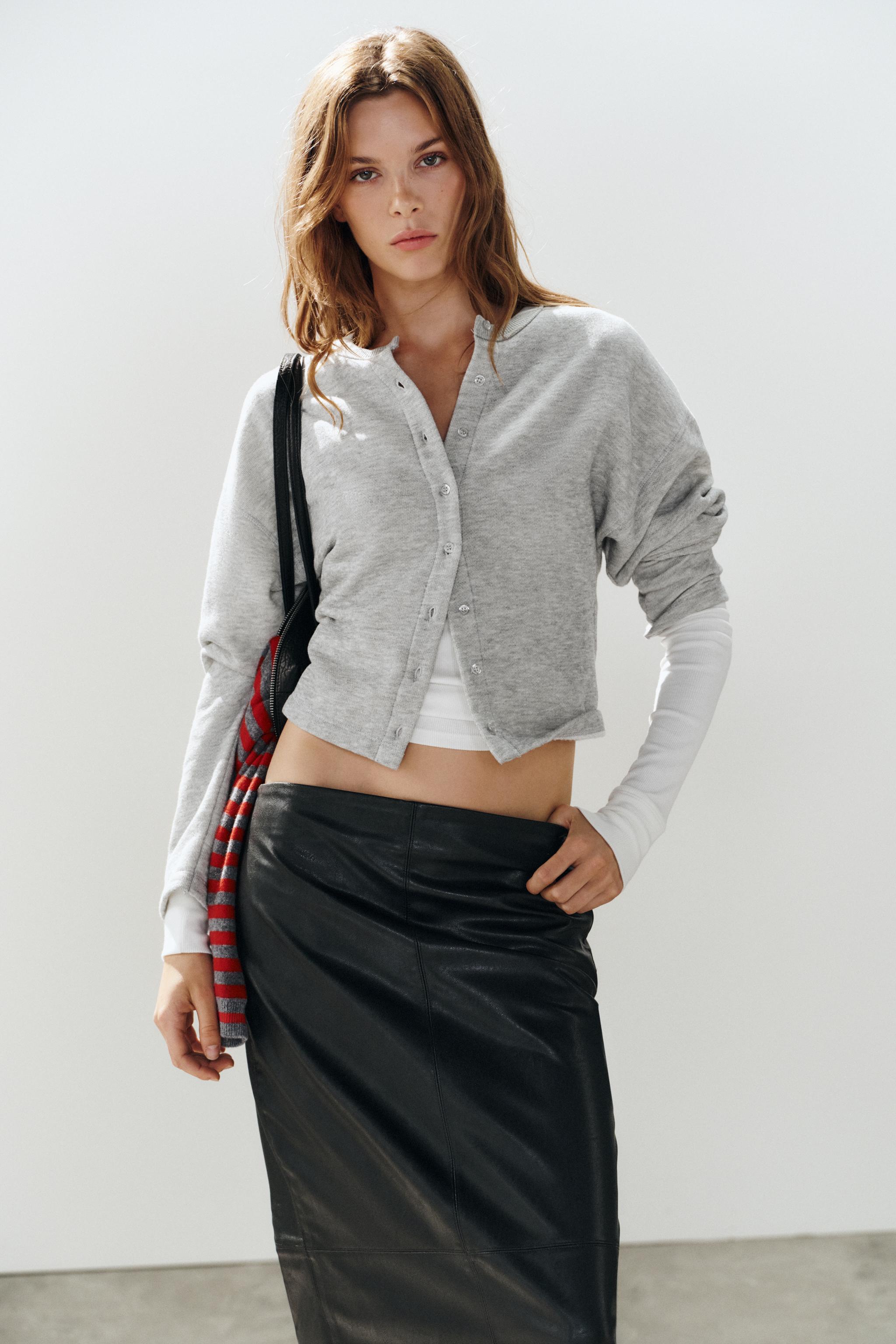 FAUX LEATHER MAXI SKIRT - thumbnail 3