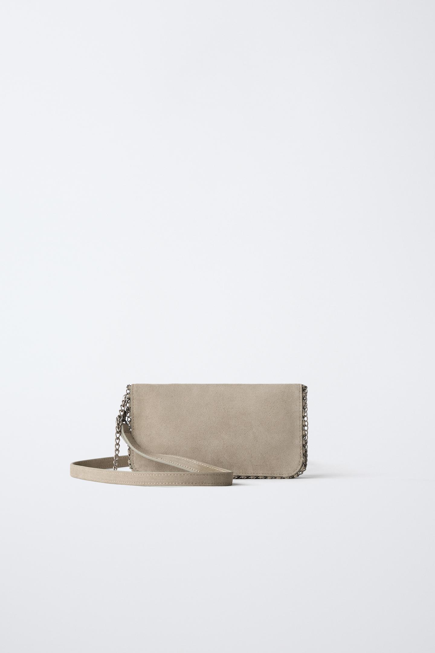 Детская сумка Zara Studded Leather Crossbody, цвет: Серый — фото 5