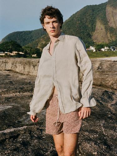 Zara Regular fit printed swimming trunks - 353