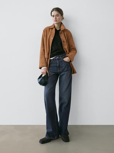 Jeans wide leg tiro alto - Azul de Zara - Imagen 0