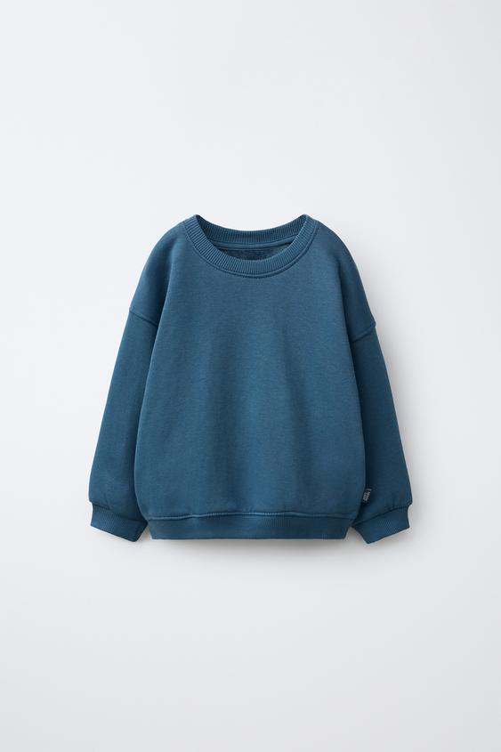 Zara PLAIN SWEATSHIRT - Blue - Image 0