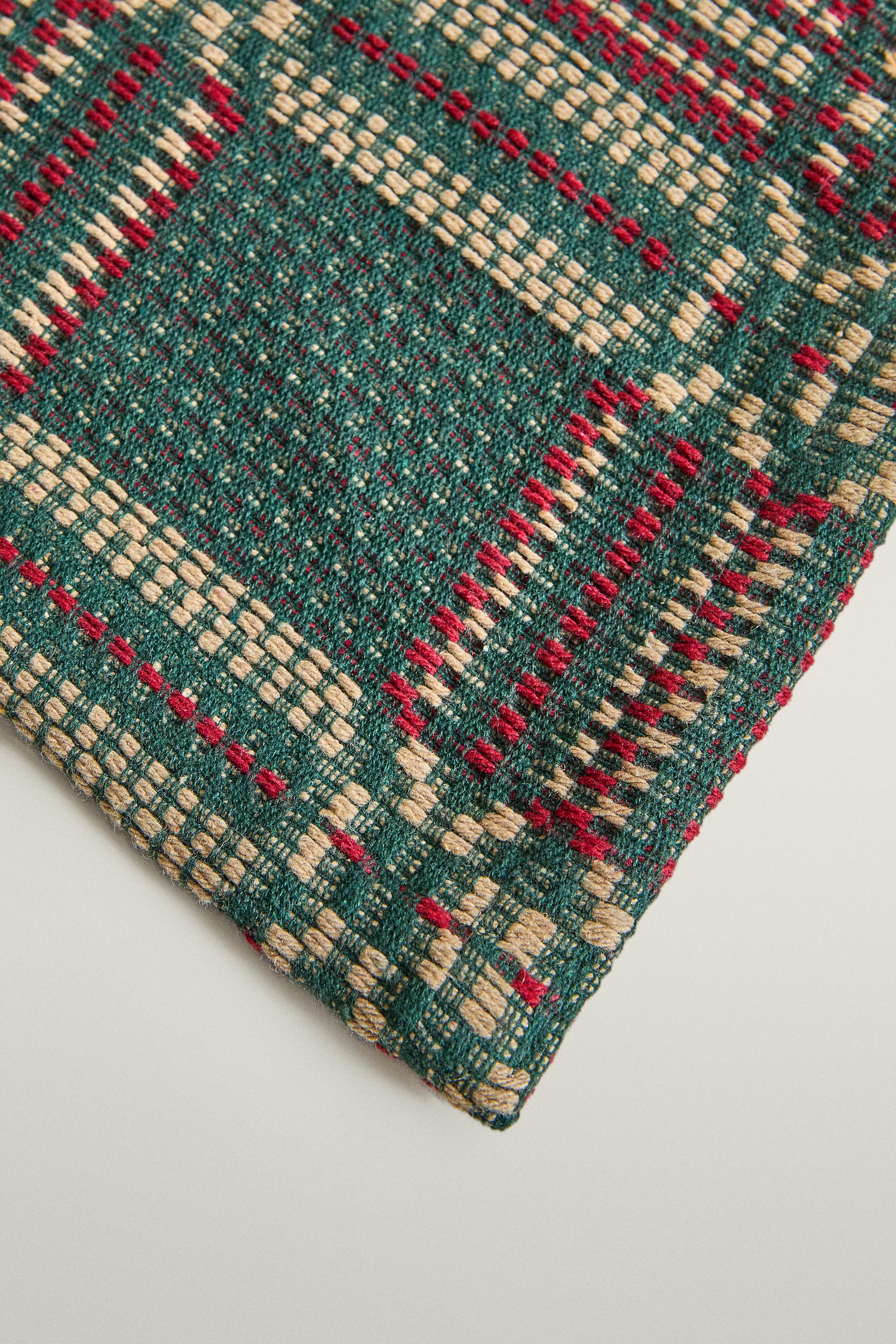 CHRISTMAS STRIPED COTTON TABLECLOTH