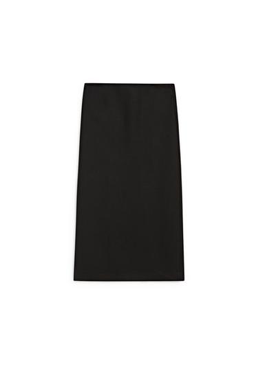 Falda midi recta - LIMITED EDITION - Negro de Zara
