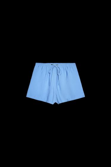 Zara FLOWY SHORTS - Blue - Image 0
