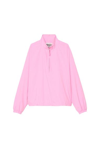 RELAXED FIT POUCH POCKET WINDBREAKER - Pink by Zara
