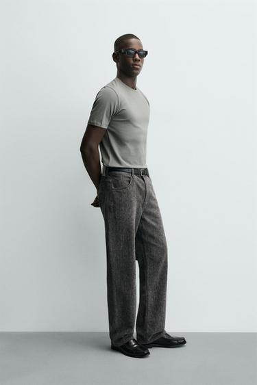 BASIC SLIM FIT T-SHIRT /01 - Greenish by Zara - Image 3