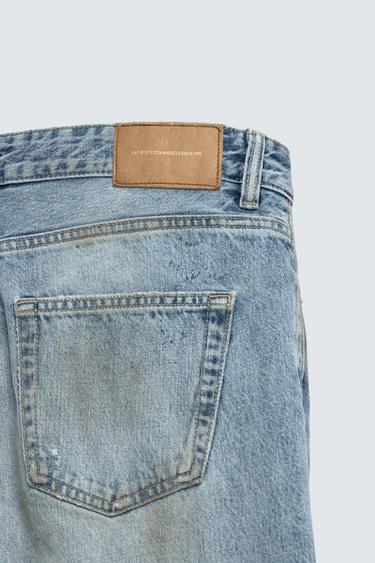 JEAN REGULAR FIT EFFET VINTAGE DÉCHIRÉ - Bleu de Zara - Image 10
