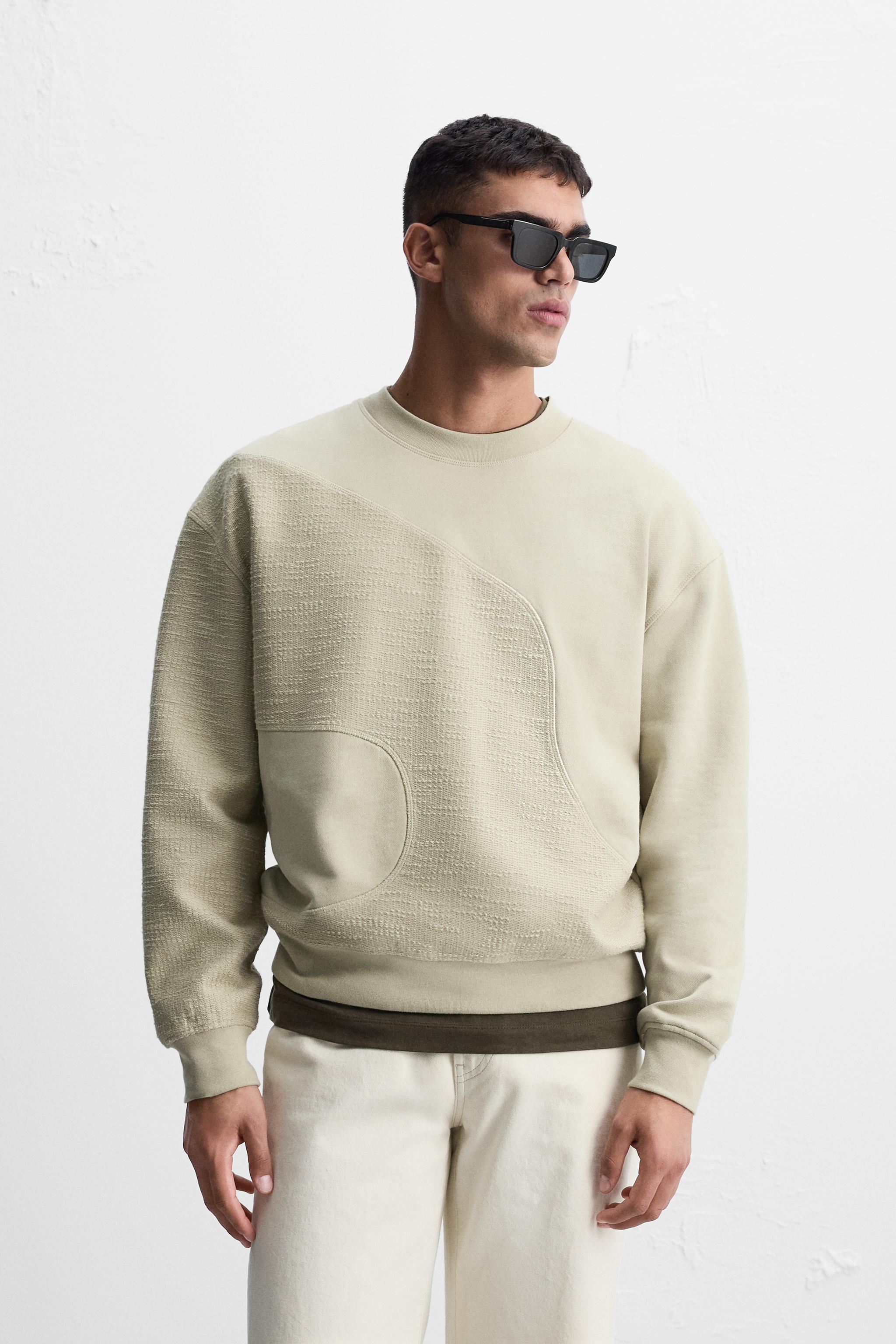 Zara textured sweatshirt top
