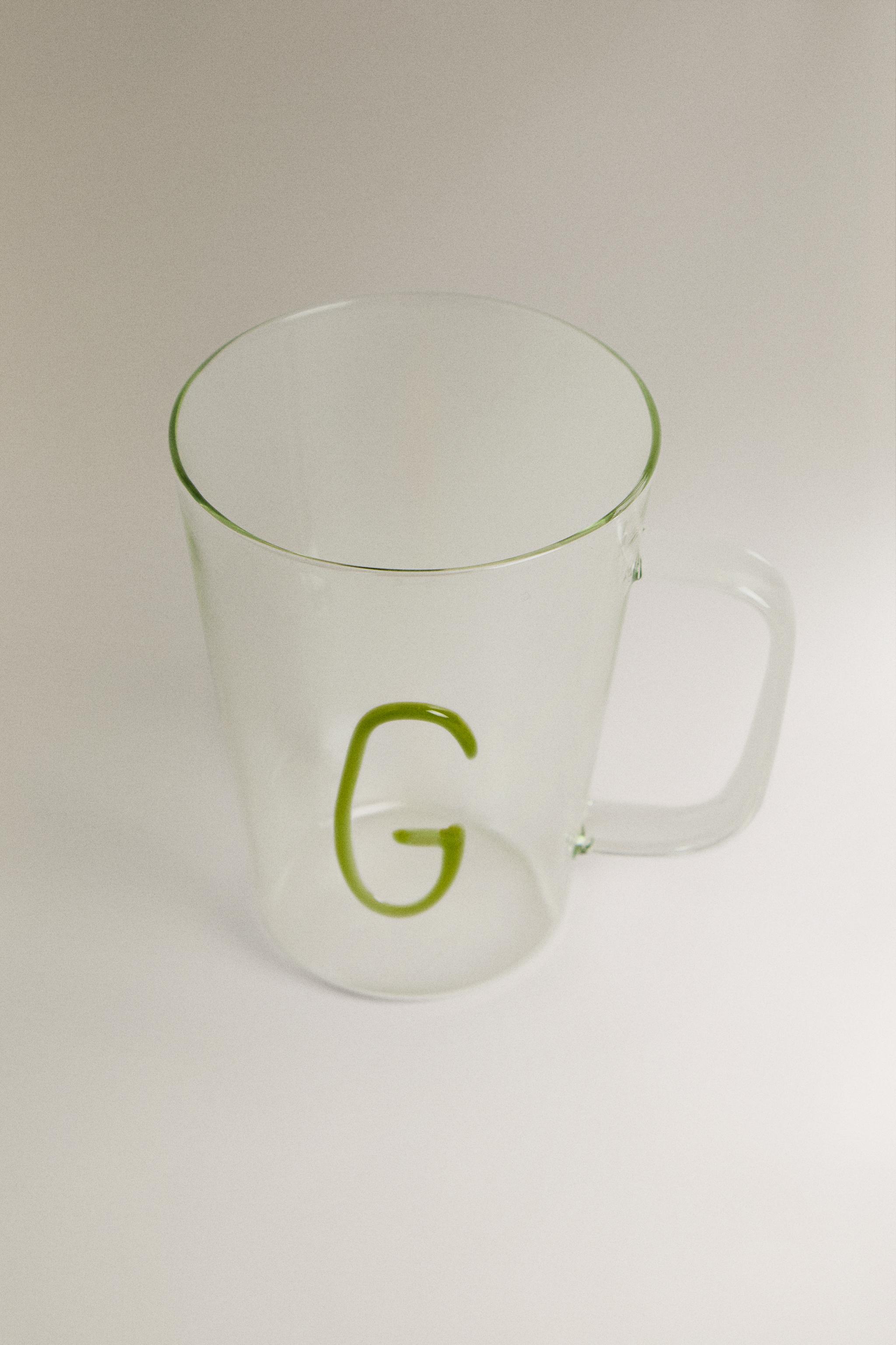 BOROSILICATE MUG WITH INITIAL