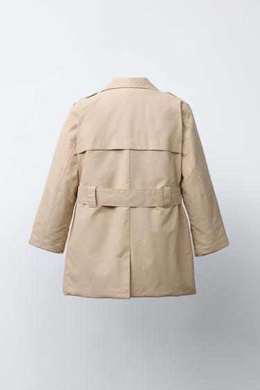 TRENCH MATELASSÉ CEINTURÉE - Sable de Zara - Image 3