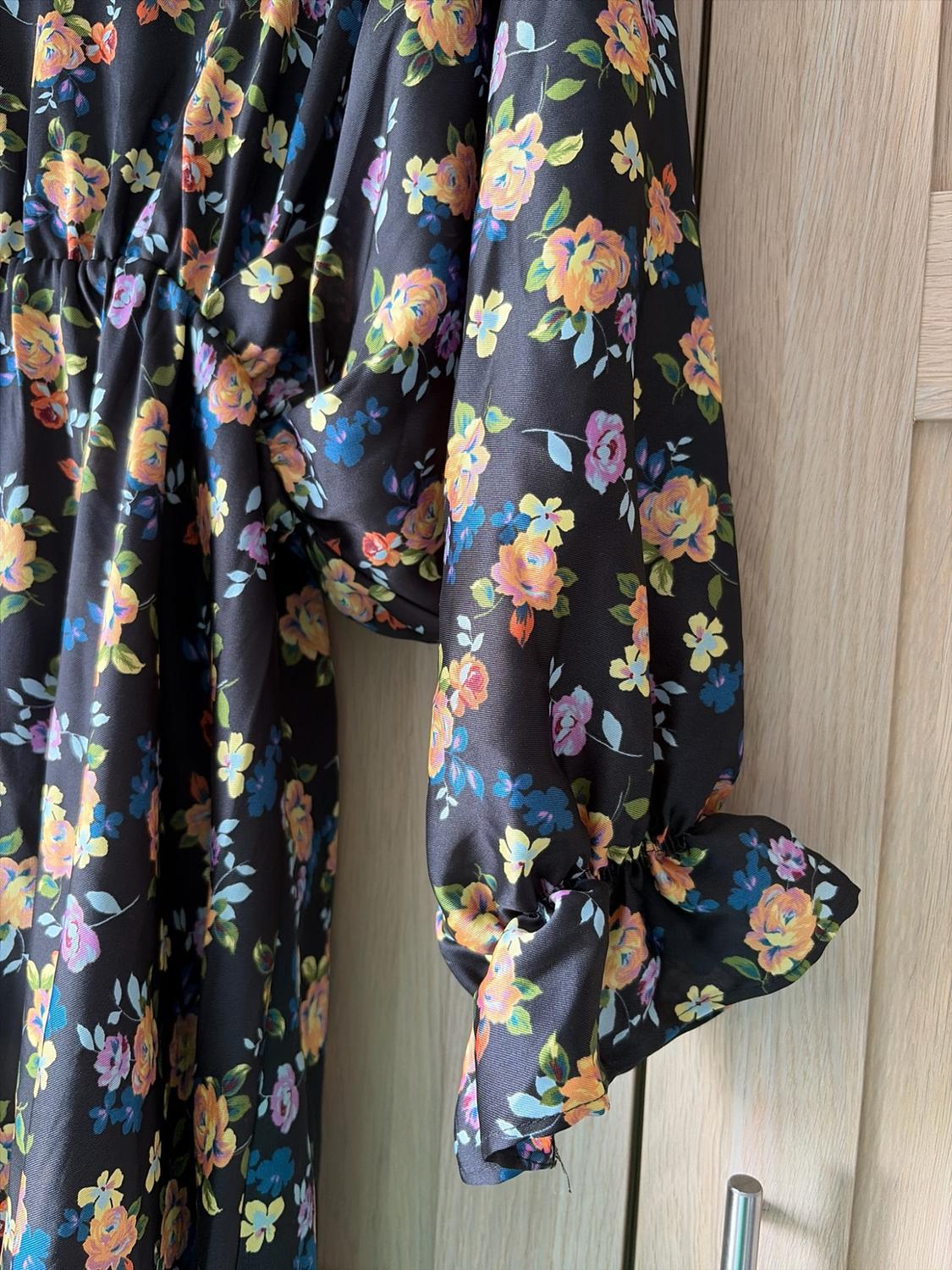PRINTED SATIN DRESS - Image 3
