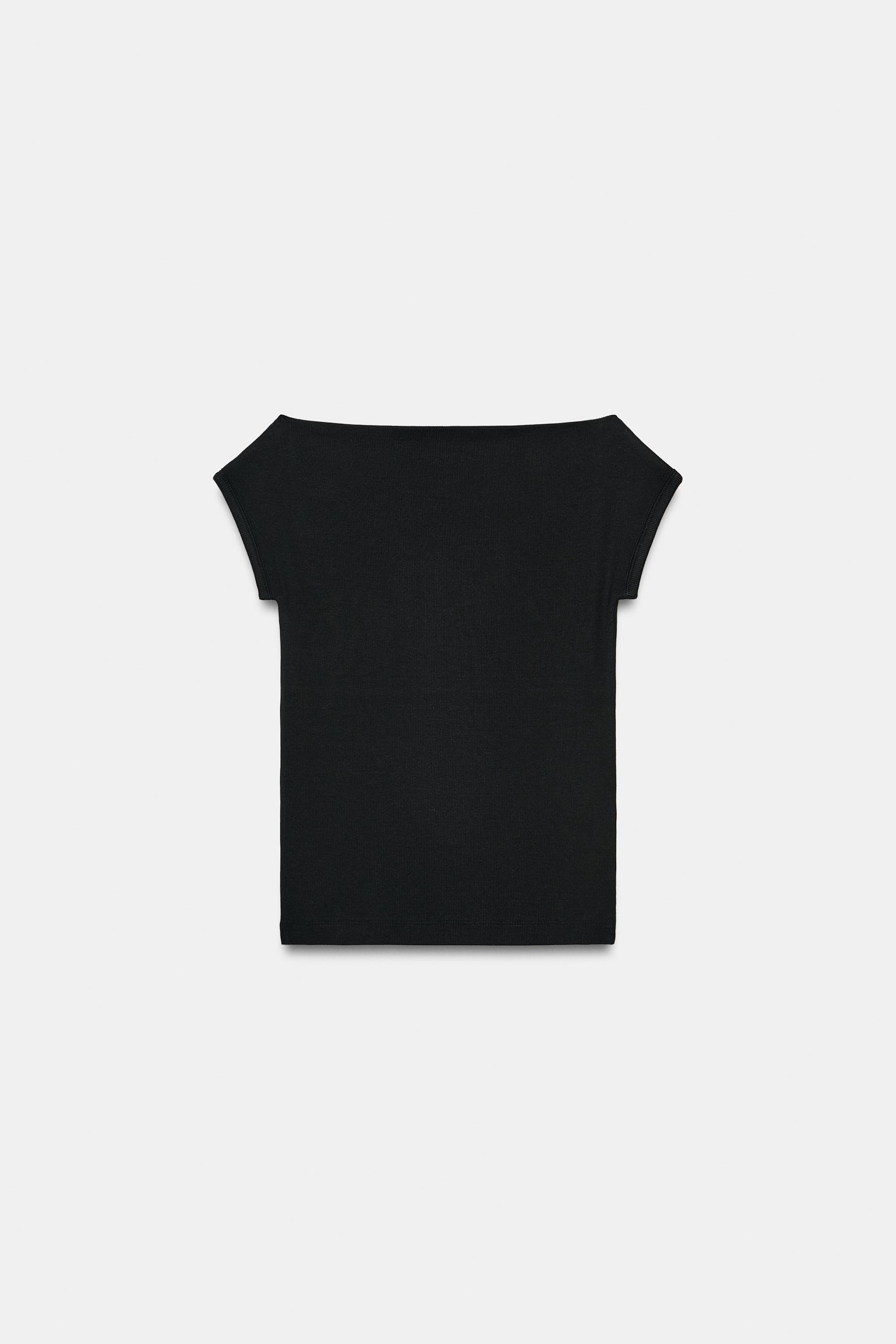 BOAT NECK T-SHIRT - White | ZARA United States