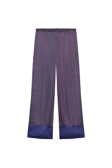 PANTALÓN SATINADO ESTAMPADO - Multicolor de Zara