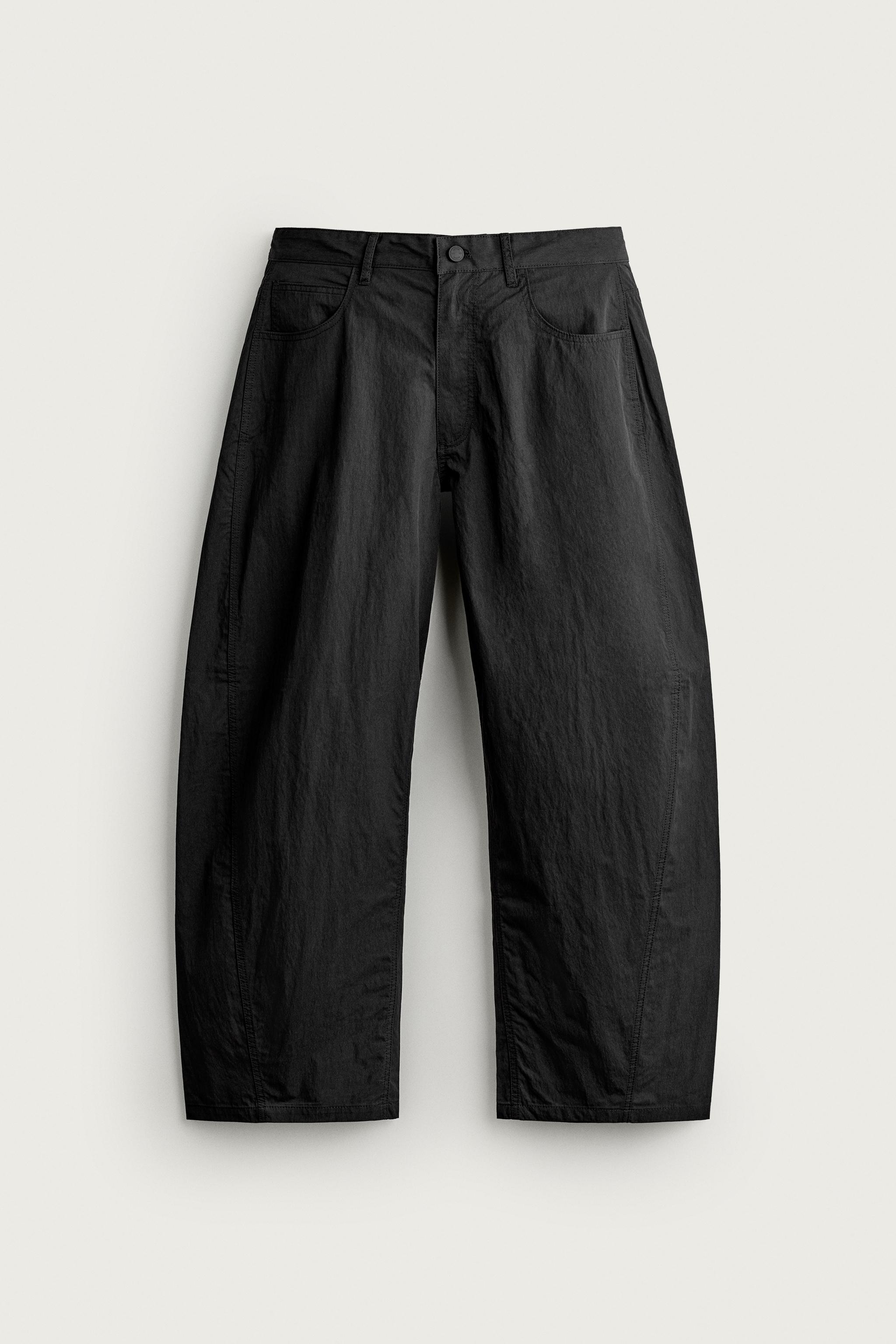 BALLOON FIT TROUSERS — Black