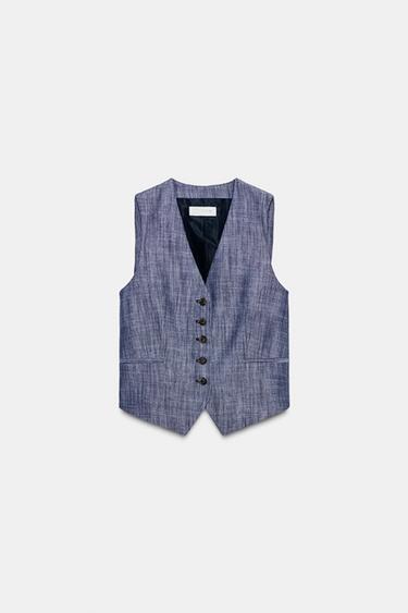 BUTTONED WAISTCOAT - Indigo by Zara - Image 0