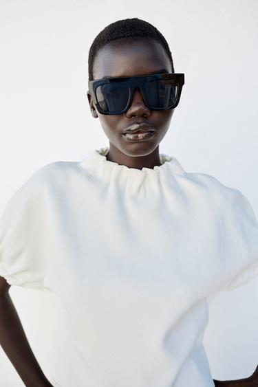 GATHERED KNIT TOP - White by Zara