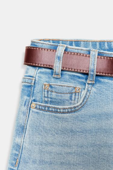 Z1975 HIGH-WAIST BELTED CULOTTES - Light blue by Zara - Image 9