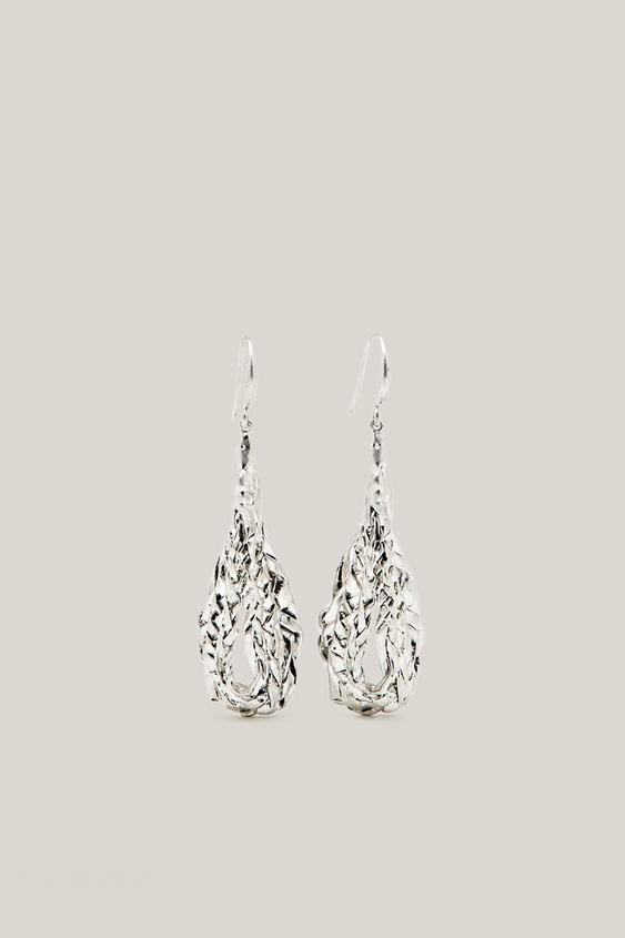 Basket weave textured earrings - LIMITED EDITION from Zara - $130