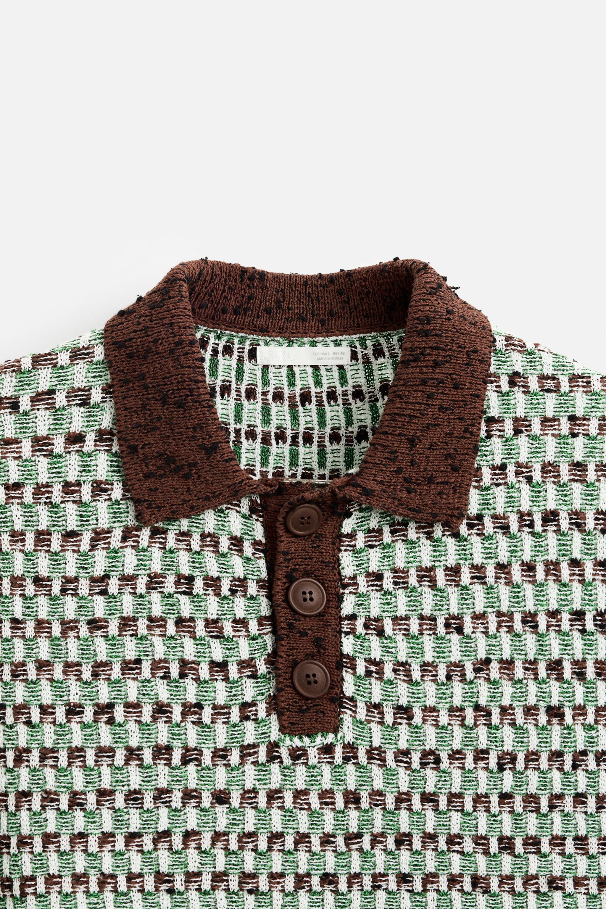 トップス MEDI JACQUARD POLO KNIT Ameri（アメリ）の「MEDI JACQUARD POLO KNIT（ポロシャツ
