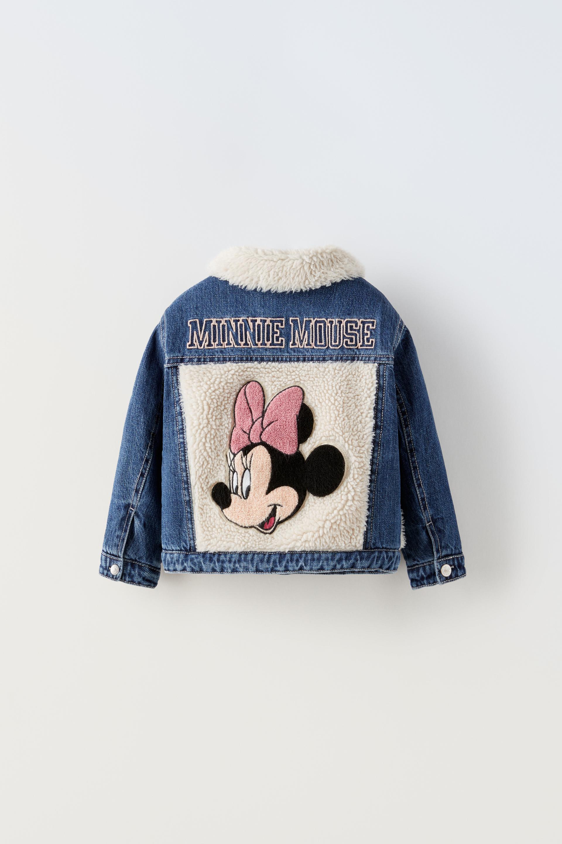 Patterned Fleece Jacket - Gray melange/Minnie Mouse - Kids