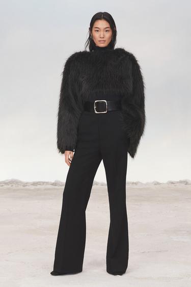 ТОЛСТОВКА ИЗ ИСКУССТВЕННОГО МЕХА — LIMITED EDITION — ЗЕЛЕНЫЙ С МЕЛАНЖЕВЫМ ЭФФЕКТОМ от Zara — изображение 0