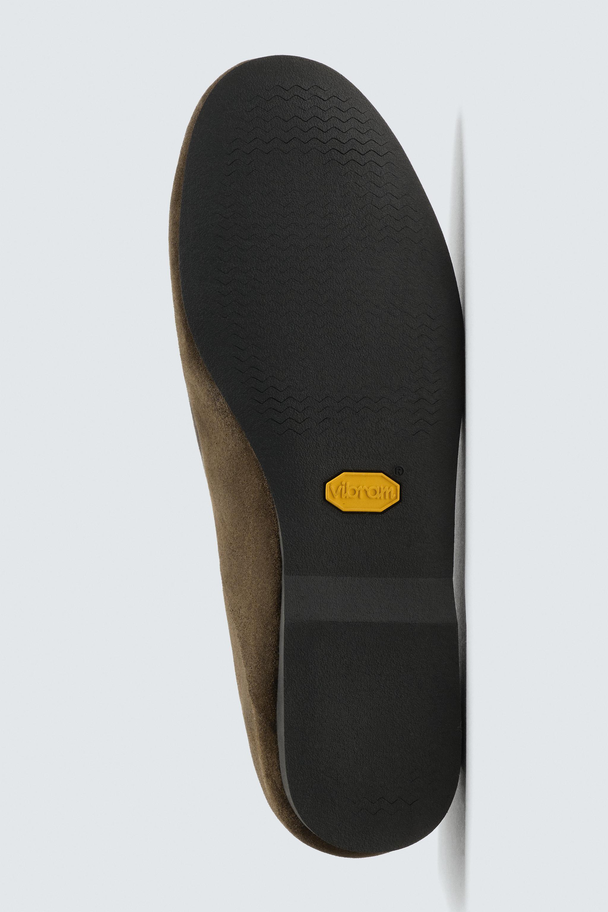 LEATHER LOAFERS WITH VIBRAM® SOLE AARON LEVINE X ZARA - Bronze