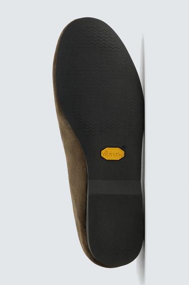 MOCASSINS EN CUIR AVEC SEMELLE VIBRAM® AARON LEVINE X ZARA - Bronze de Zara - Image 3