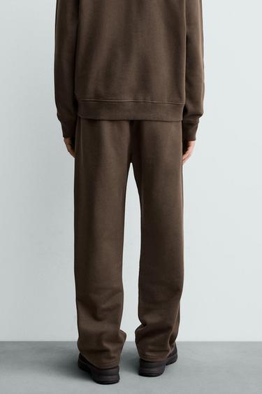 HEAVYWEIGHT REGULAR FIT ORIGINS JOGGERS - Chocolate by Zara - Image 2