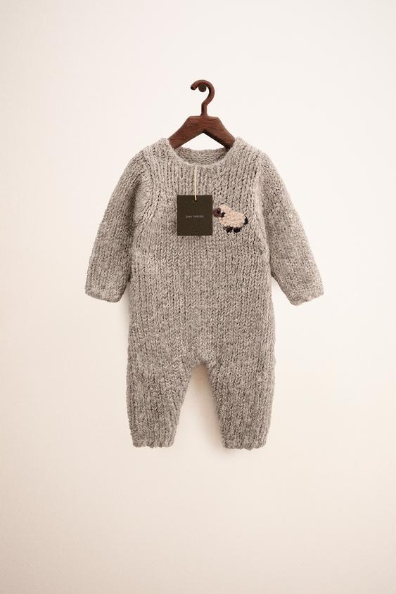 ZARA TIMELESS LAMB KNIT JUMPSUIT Stone ZARA Canada