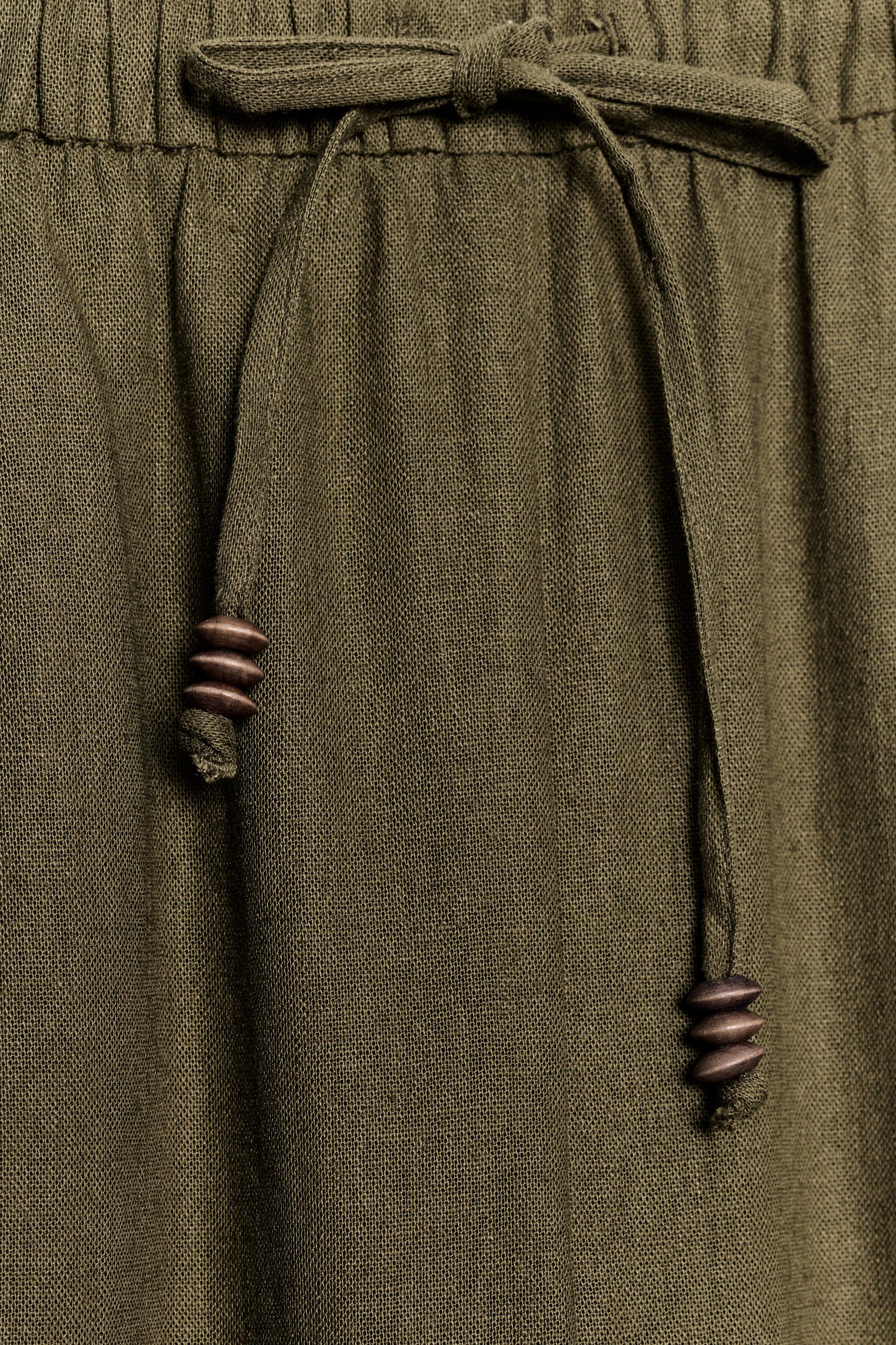 LINEN STRAIGHT LEG PANTS