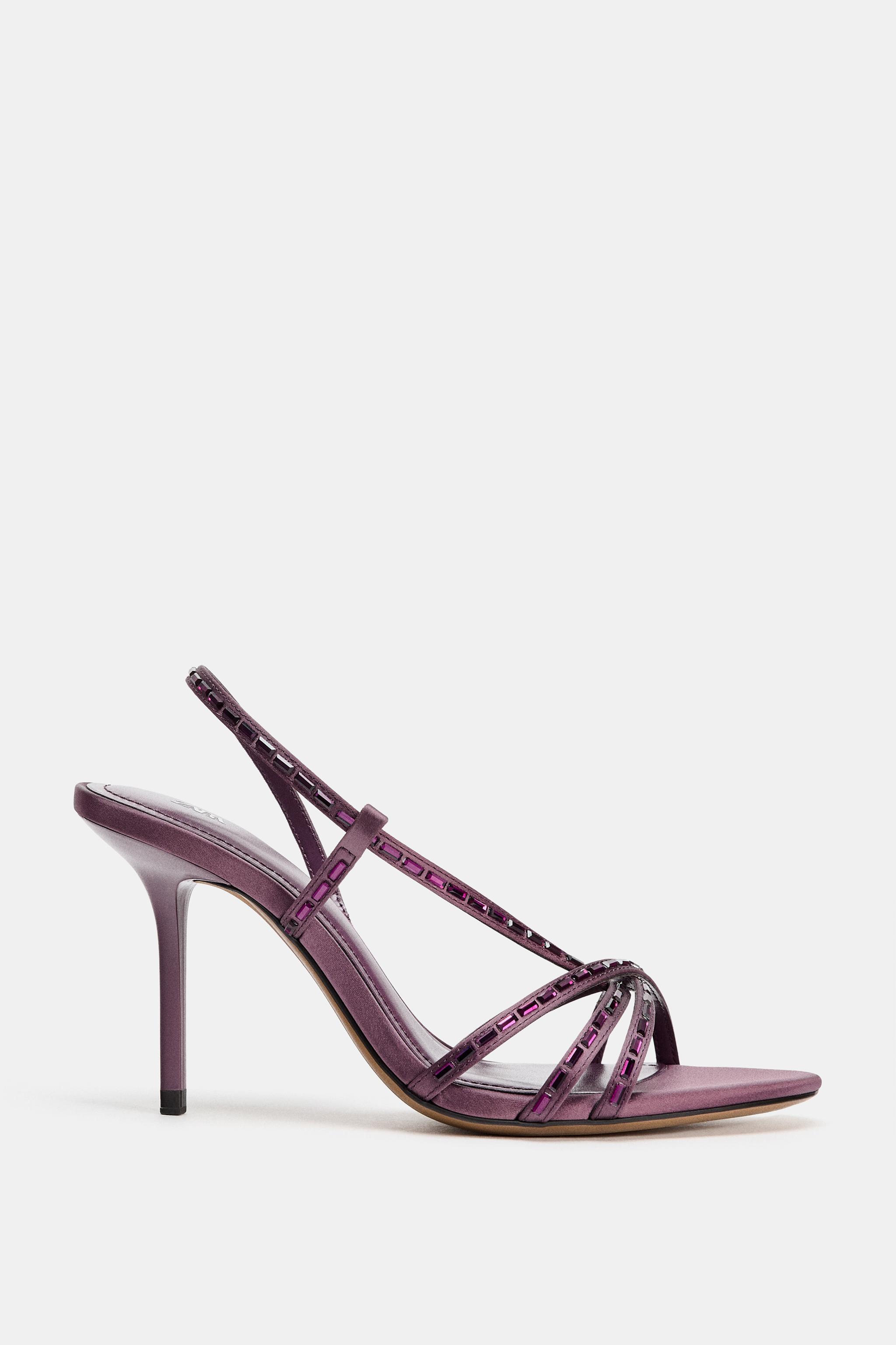 SPARKLY STRAPPY HEELED SANDALS