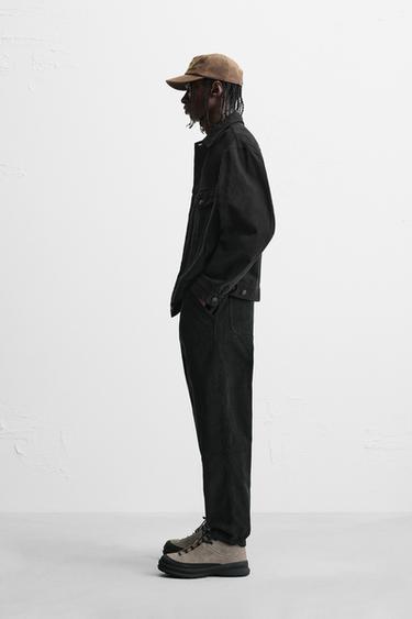CARROT FIT CORDUROY TROUSERS - Black by Zara - Image 3