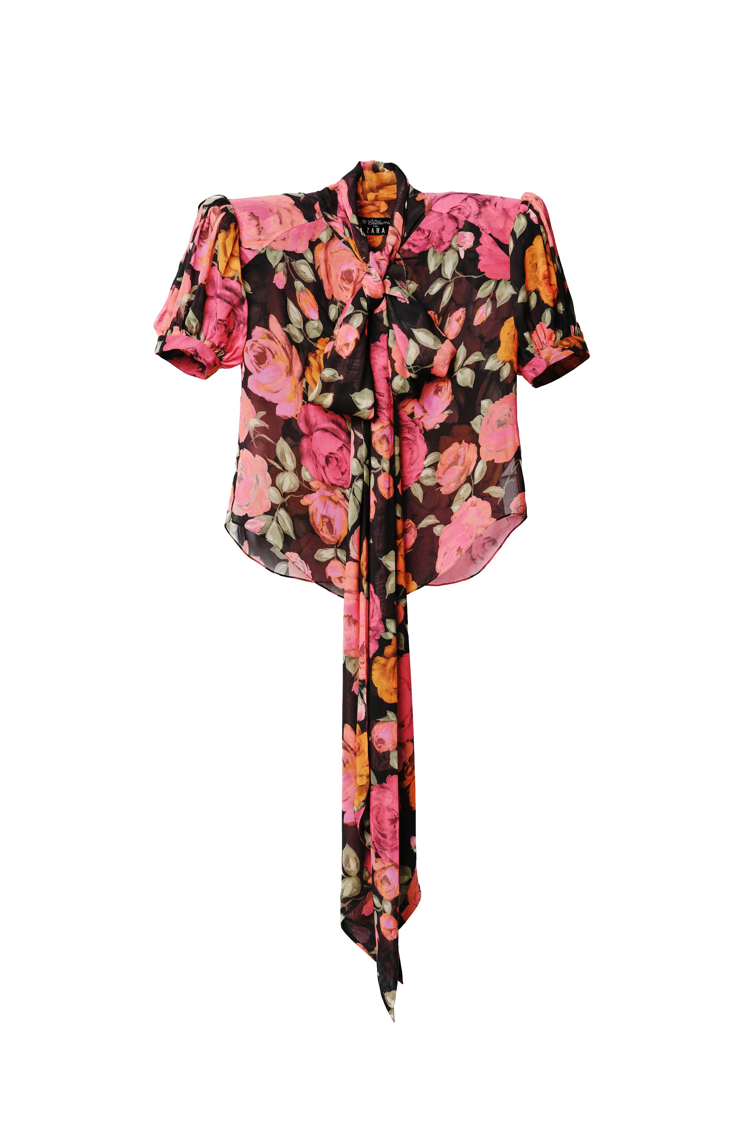 WILLY CHAVARRIA X ZARA FLORAL SHOULDER PAD BLOUSE - Various | ZARA