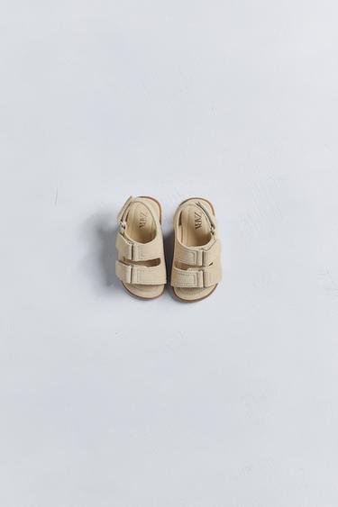 JUTE AND LEATHER SANDALS - Sand Brown by Zara