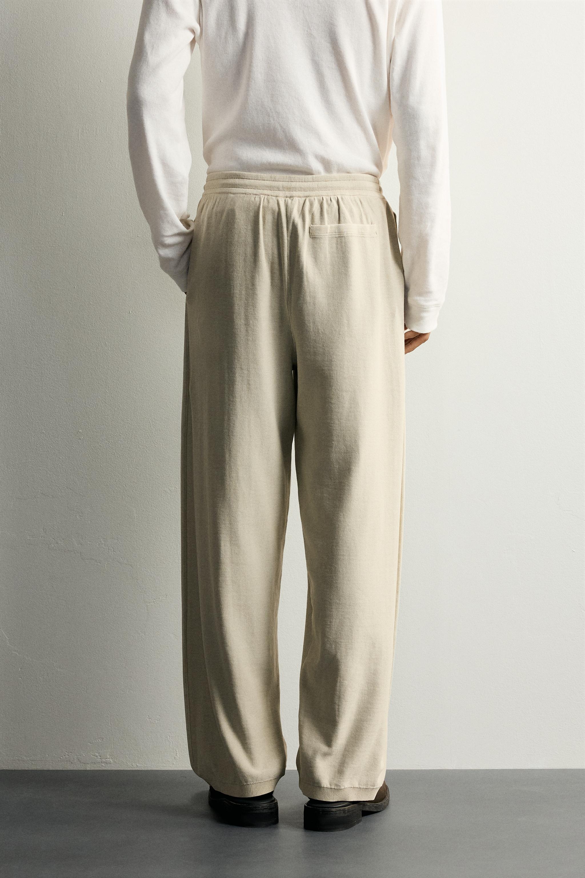 PANTALON COUPE DÉCONTRACTÉE EN MAILLE DE COTON