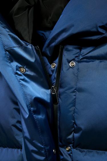 ANORAK QUILTED 80% DOWN 20% FEATHER HOODIE WATER-RESISTANT WINDPROOF RECCO® TECHNOLOGY SKI COLLECTION - Cobalt by Zara - Image 9