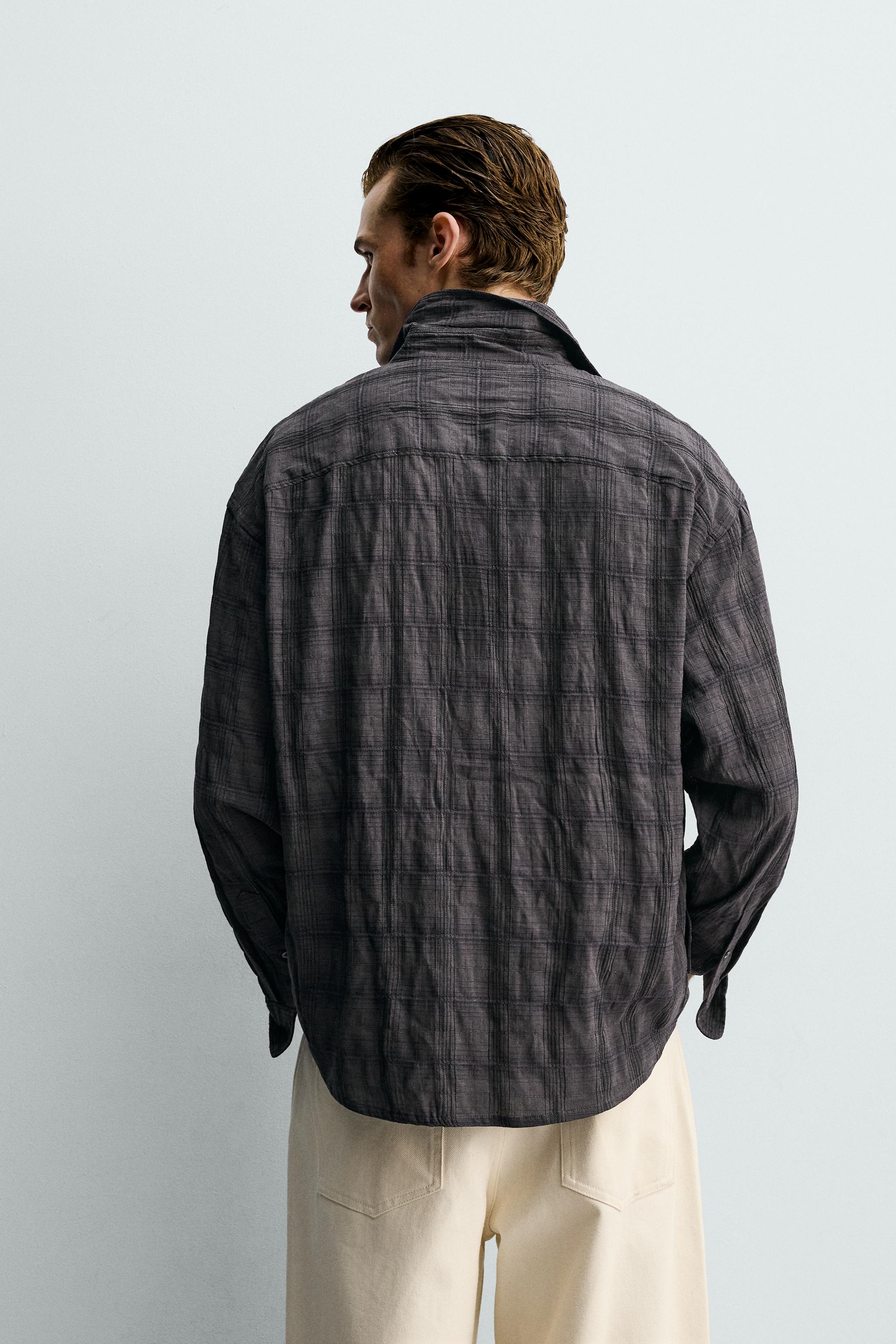 RELAXED FIT PLAID SHIRT
