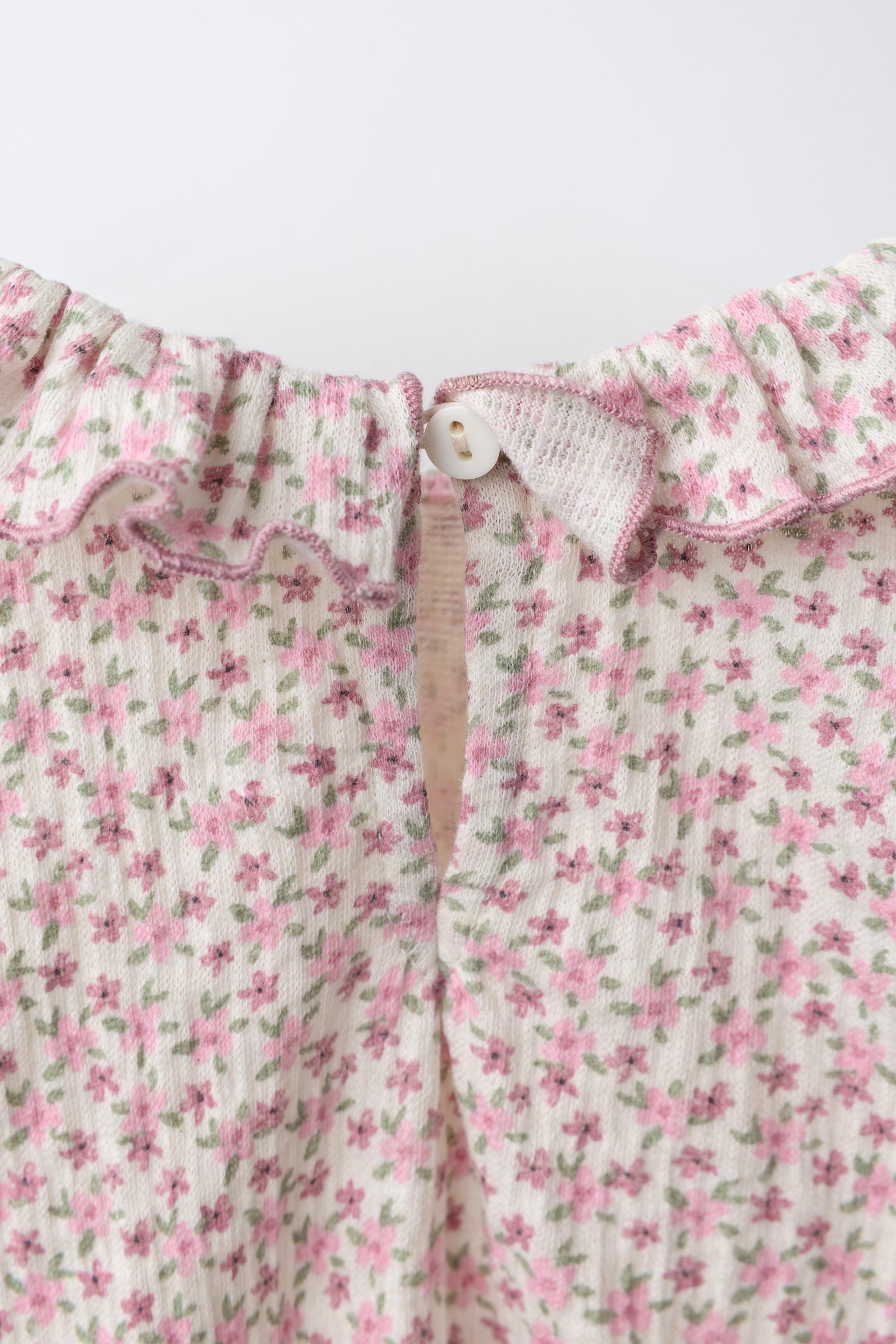 TEXTURED FLORAL PRINT BODYSUIT