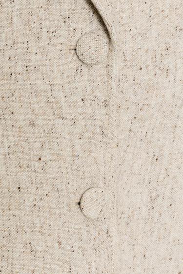 ZW COLLECTION FITTED WOOL PEPLUM BLAZER - Beige by Zara - Image 8