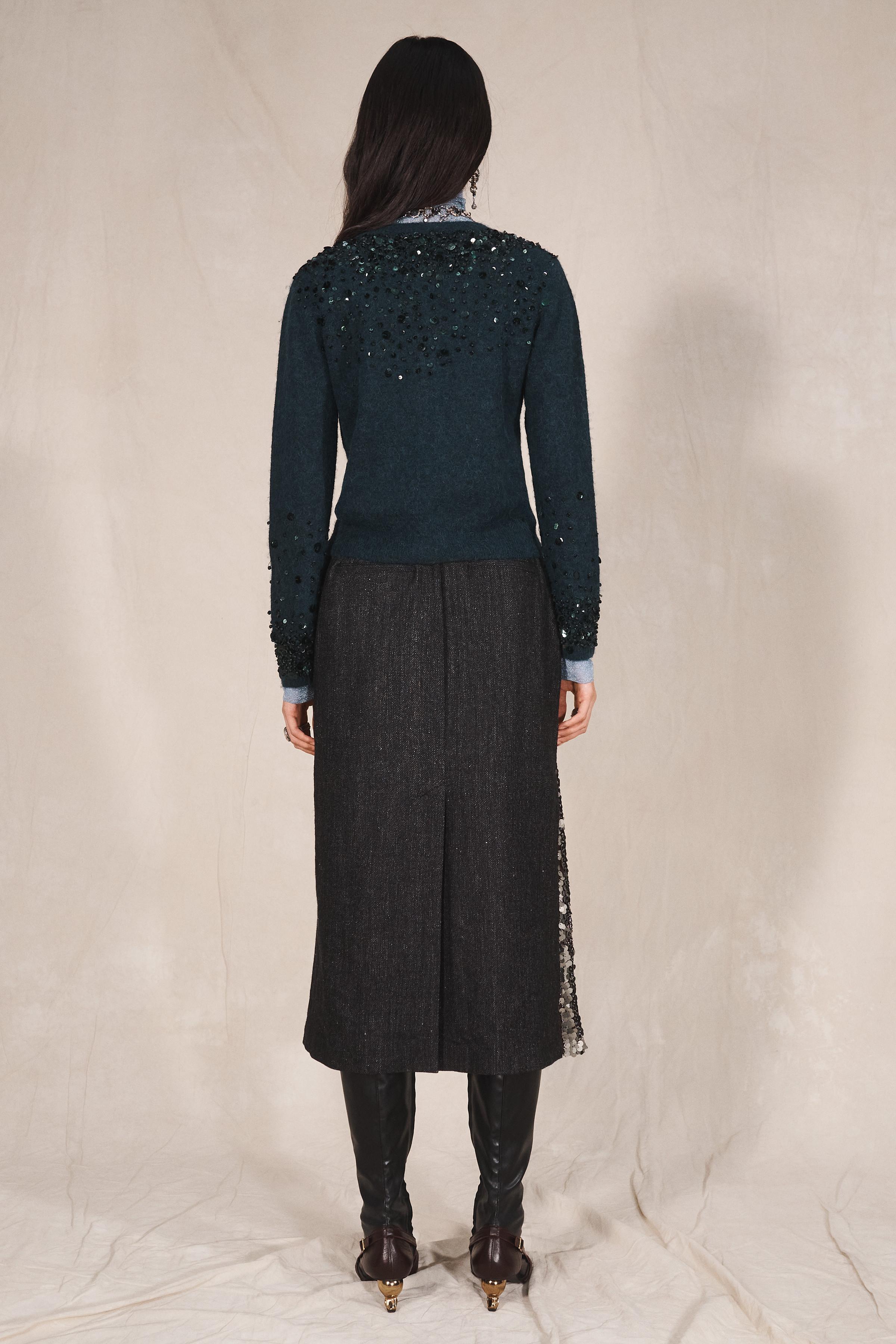 SEQUIN WOOL AND ALPACA CARDIGAN LIMITED EDITION